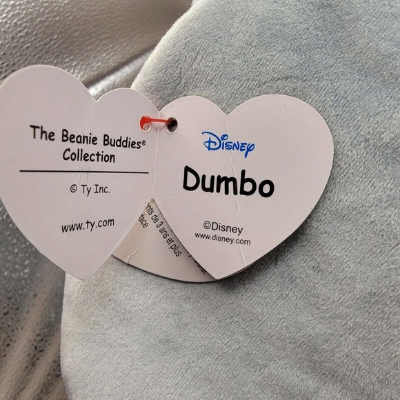 Dumbo Ty Beanie Baby Disney Sparkle 9" Plush Elephant Stuffed Toy Super Soft - Picture 11 of 12